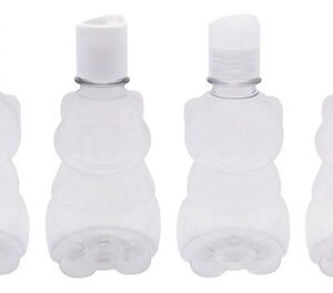 256 Frascos Plástico Cristal Pet 300ml C/ Tampa Disktop Zoo