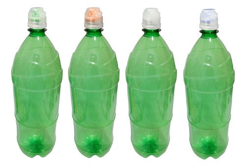 12 Frasco Plástico Verde Pet 2l Tampa Sport Fliptop Ref - Imagem 2