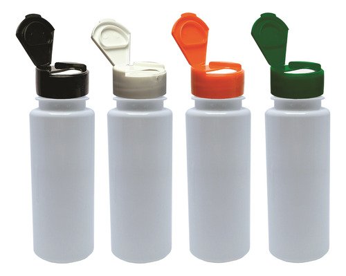 1590 Frasco Plástico Branco Pet 200ml Tampa Fliptop Cap Con