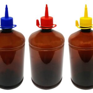 360 Frascos Plástico Âmbar Pet 1l C/ Bico Aplicador Sab