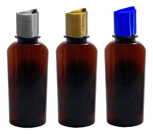 1705 Frasco Plástico Ambar Pet 140ml Tampa Disktop Aro - Imagem 3