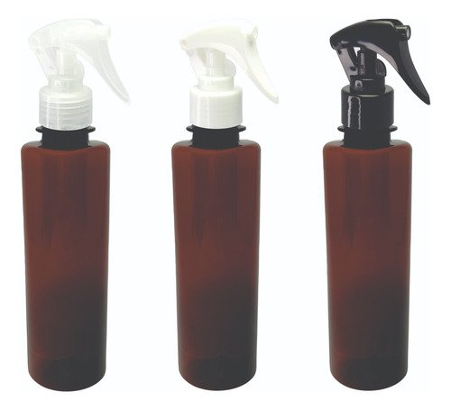 370 Frasco Plástico Âmbar Pet 250ml Válv Mini Gatilho Cos