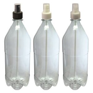 51 Frascos Plástico Cristal 1l Com Válvula Spray S Agu