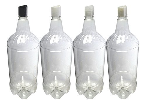 52 Frascos Plástico Cristal Pet 2l Com Tampa Disktop Gr2
