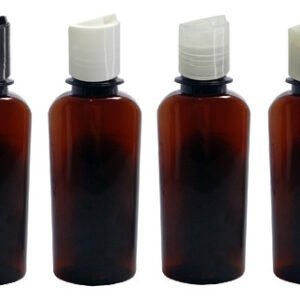 1705 Frasco Plástico Ambar Pet 140ml Tampa Disktop Aro