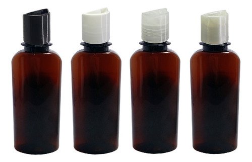 1705 Frasco Plástico Ambar Pet 140ml Tampa Disktop Aro