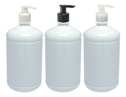 49 Frasco Plástico Branco Pet 1l Válvula Bico Pato S Sab