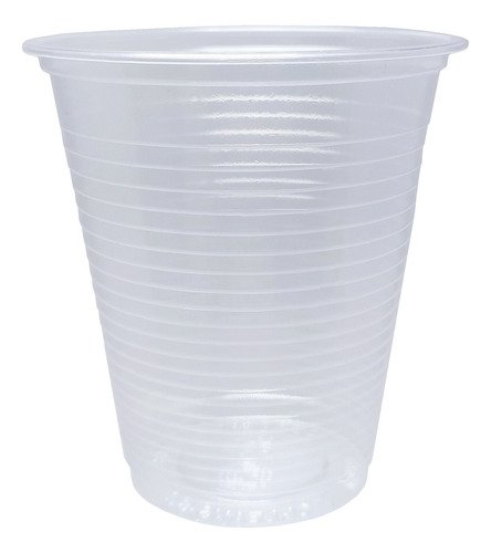 400 Copos Descartáveis Plásticos Estriado Pp Cristal 180ml