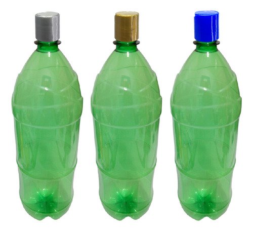 2 Frasco Plástico Verde Pet 2l Com Tampa Disktop Ref - Imagem 4
