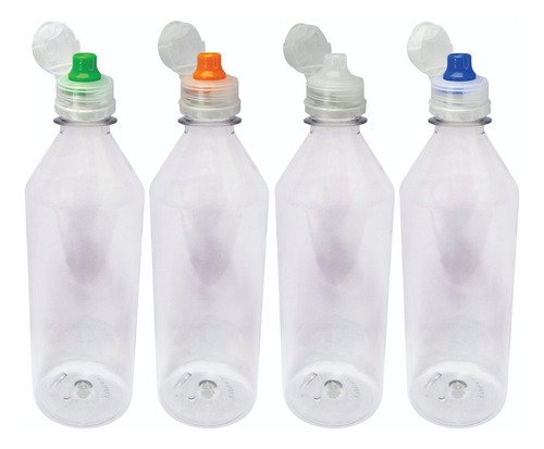 108 Frasco Cristal Pet 500ml Tampa Sport Fliptop Cos