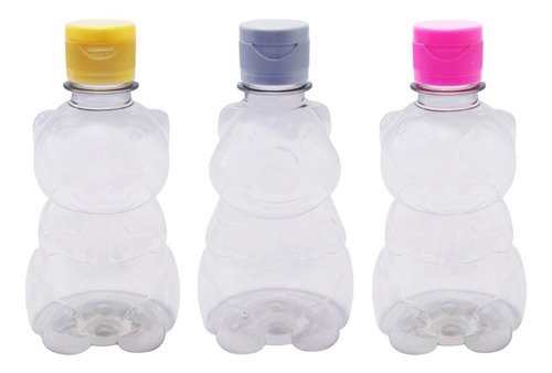 256 Frascos Plásticos Cristal Pet 300ml C/ Tampa Fliptop Zoo - Imagem 6