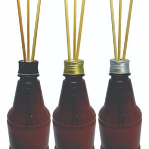 306 Frascos Plástico Âmbar 300ml Tampa Difusor Varetas Gr2