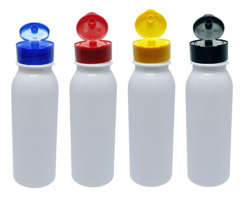 1518 Frascos Plástico Branco Pet 250ml Fliptop C/ Rosca Det