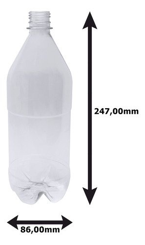 6 Frascos Plástico Cristal Pet 1l Com Tampa Disktop Agu - Imagem 8