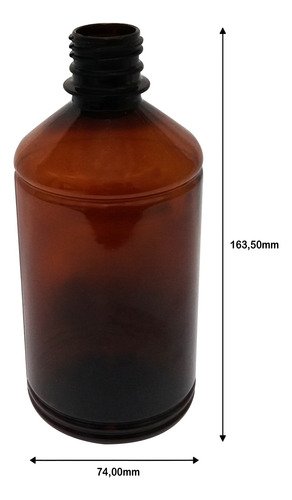 48 Frasco Plástico Ambar Pet 500ml Tampa Dosadora 30ml Far - Imagem 4