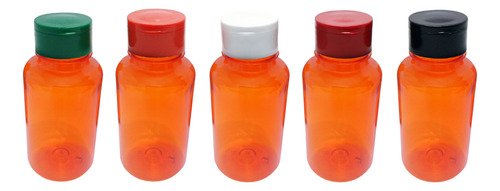210 Frascos Plástico Laranja Pet 240ml Tampa Peneira Sup - Imagem 2