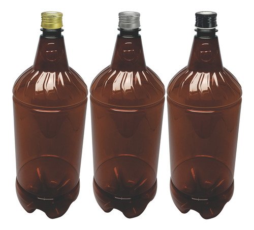 24 Frascos Plástico Âmbar Pet 2l Tampa Difusor C/ F Gr2