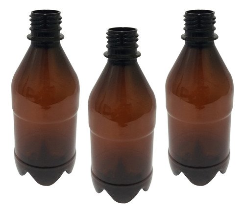 972 Frasco Plástico Âmbar Pet 350ml Tampa Rosca 2 Bico Agu - Imagem 3