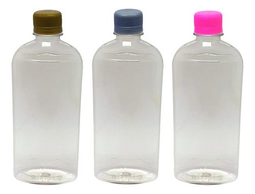 945 Frascos Plástico Cristal Pet 400ml Tampa Rosca Lacre Min - Imagem 3