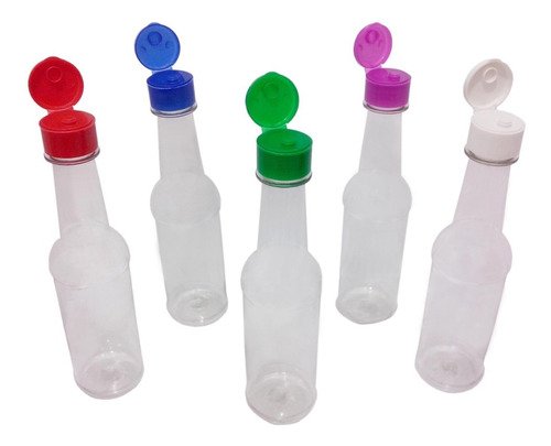 2106 Frasco Plástico Cristal Pet 150ml Pimenta Tampa Fliptop