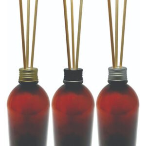 678 Frascos Plástico Âmbar 500ml Tampa Difusor Varetas Sab