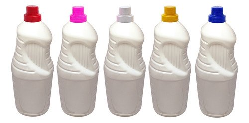 24 Frascos Plástico Branco Pet 2l Tampa Dosadora 30ml Ama