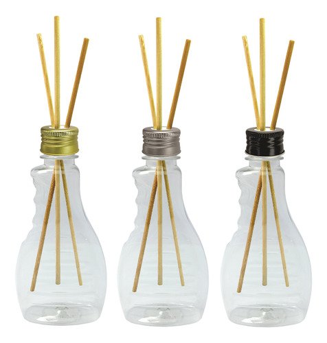 16 Frasco Plástico Cristal Pet 300ml Difusor Varetas Bor