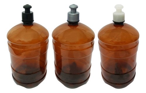 225 Frascos Plásticos Âmbar Pet 2l Com Tampa Pushpull Gro