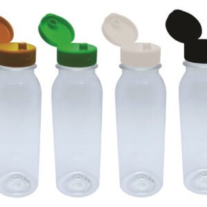 1518 Frascos Plástico Cristal Pet 250ml Batoque Fliptop Det