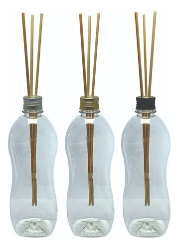 37 Frascos Plástico Cristal 750ml Tampa Difusor Varetas Cat