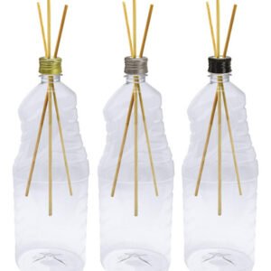 12 Frascos Plástico Cristal Pet 2l Tampa Difusor Varetas Ama