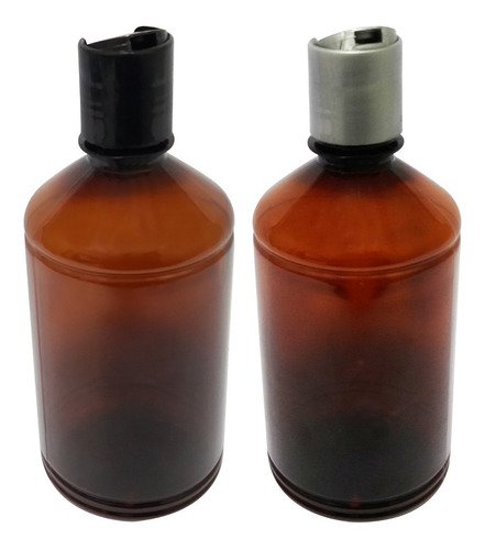 678 Frascos Plástico Âmbar Pet 500ml C/ Tampa Disktop Far - Imagem 2