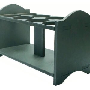 22 Porta Temperos Madeira Mdf Preto Para 8 Frascos De 120ml