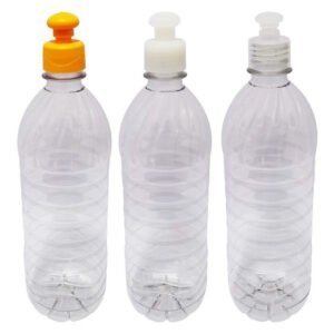 420 Frascos Plásticos Cristal 800ml Com Tampa Pushpull Que