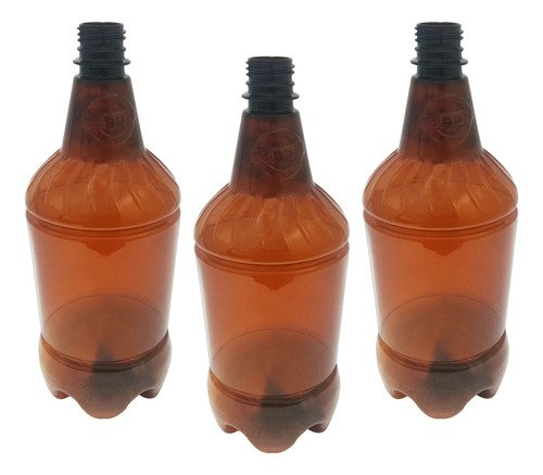 48 Frascos Plásticos Âmbar Pet 1l Tampa Sport Fliptop Gr2 - Imagem 3