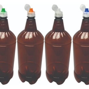 12 Frascos Plástico Âmbar Pet 2l Com Tampa Sport Fliptop Gr2