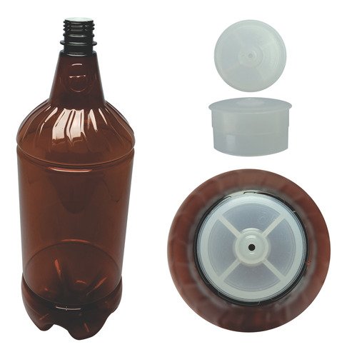 132 Frascos Âmbar Pet 2l Aromatizante Tampa Batoque Gr2 - Imagem 5