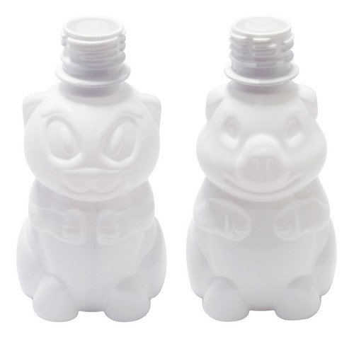 136 Frasco Plástico Branco Pet 300ml Tampa L Batoque Zoo - Imagem 2