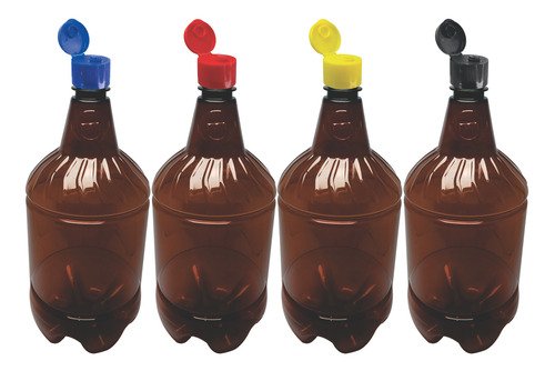 30 Frasco Plástico Âmbar Pet 1,5l Tampa Fliptop Batoque Gr2
