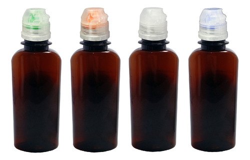 336 Frasco Plástico Ambar Pet 140ml Tampa Sport Fliptop Aro - Imagem 2
