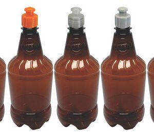 65 Frasco Plástico Âmbar Pet 750ml Com Tampa Pushpull Gr2