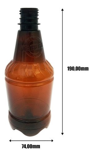 565 Frascos Plástico Âmbar Pet 500ml Tampa Aluminio S/ Gr2 - Imagem 4