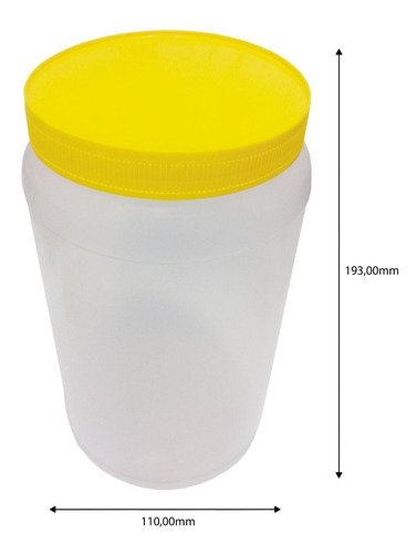 300 Potes Plásticos Incolor De 1,5l P/ Mel Com Tampa Rosca - Imagem 6