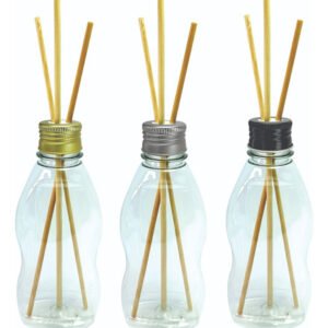 253 Frascos Plástico Cristal 190ml Tampa Difusor Varetas Mol