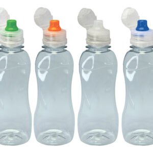 112 Frascos Plástico Cristal 200ml Tampa Sport Fliptop Cat