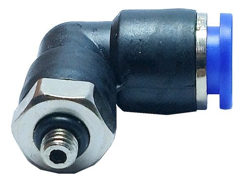 100 Conexão Pneumática Cotovelo Macho Rosca M5 X Tubo 8mm - Imagem 2
