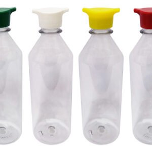 765 Frasco Plástico Cristal Pet 500ml Tampa Rosca 2 Bico Cos