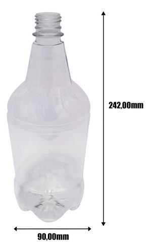 48 Frascos Plásticos Cristal Pet 1l Com Tampa Pushpull Gr2 - Imagem 6