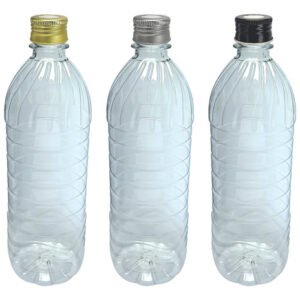 5 Frasco Plástico Cristal Pet De 1l Tampa Difusor C/ F Suc
