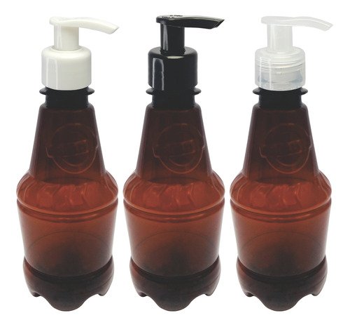 130 Frasco Plástico Âmbar Pet 300ml Válvula Bico Pato S Gr2